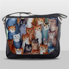 Cats Watercolor Pet Animal Mammal Messenger Bag