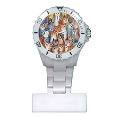 Cats Watercolor Pet Animal Mammal Plastic Nurses Watch