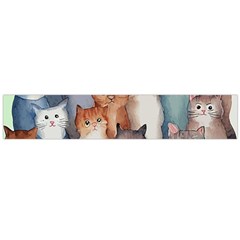 Cats Watercolor Pet Animal Mammal Large Premium Plush Fleece Scarf  by Jancukart