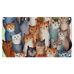 Cats Watercolor Pet Animal Mammal Banner And Sign 7  X 4 