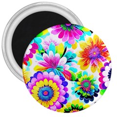 Flower Floral Flora Dais Rose 3  Magnets