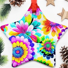 Flower Floral Flora Dais Rose Ornament (star)