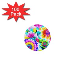 Flower Floral Flora Dais Rose 1  Mini Buttons (100 Pack) 