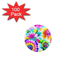 Flower Floral Flora Dais Rose 1  Mini Magnets (100 Pack) 