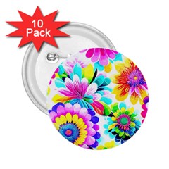 Flower Floral Flora Dais Rose 2 25  Buttons (10 Pack) 