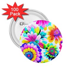 Flower Floral Flora Dais Rose 2 25  Buttons (100 Pack) 