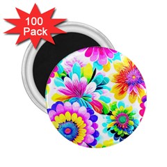 Flower Floral Flora Dais Rose 2 25  Magnets (100 Pack) 