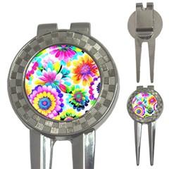 Flower Floral Flora Dais Rose 3-in-1 Golf Divots