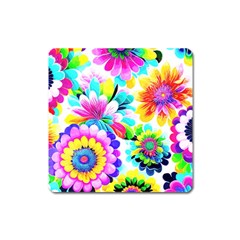 Flower Floral Flora Dais Rose Square Magnet