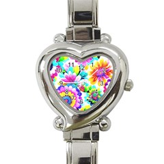 Flower Floral Flora Dais Rose Heart Italian Charm Watch