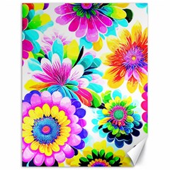 Flower Floral Flora Dais Rose Canvas 18  X 24 