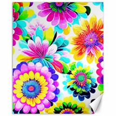 Flower Floral Flora Dais Rose Canvas 11  X 14 