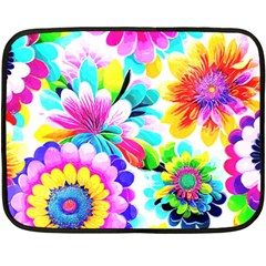 Flower Floral Flora Dais Rose Two Sides Fleece Blanket (mini)