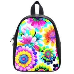 Flower Floral Flora Dais Rose School Bag (small)