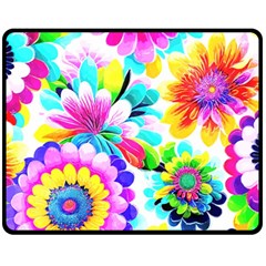 Flower Floral Flora Dais Rose Fleece Blanket (medium)