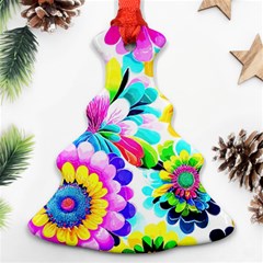 Flower Floral Flora Dais Rose Christmas Tree Ornament (two Sides)