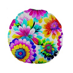 Flower Floral Flora Dais Rose Standard 15  Premium Round Cushions