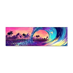 Retro Wave Ocean Sticker (bumper) by Semog4