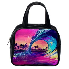 Retro Wave Ocean Classic Handbag (one Side) by Semog4