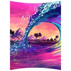 Retro Wave Ocean Back Support Cushion by Semog4