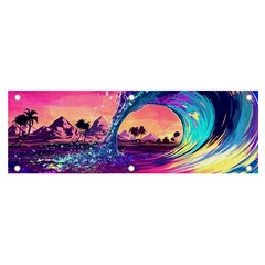 Retro Wave Ocean Banner And Sign 6  X 2  by Semog4