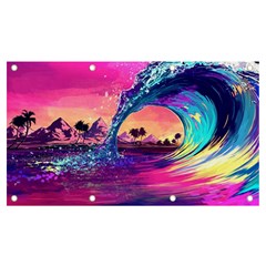 Retro Wave Ocean Banner And Sign 7  X 4  by Semog4