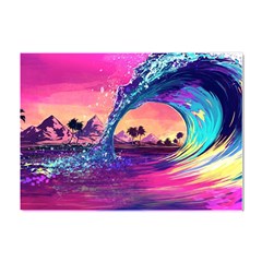 Retro Wave Ocean Crystal Sticker (a4) by Semog4