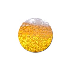 Texture Pattern Macro Glass Of Beer Foam White Yellow Bubble Golf Ball Marker (4 Pack) by Semog4