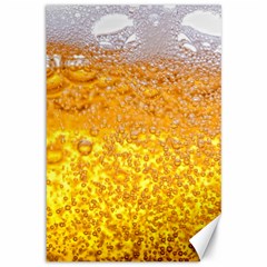 Texture Pattern Macro Glass Of Beer Foam White Yellow Bubble Canvas 12  X 18  by Semog4