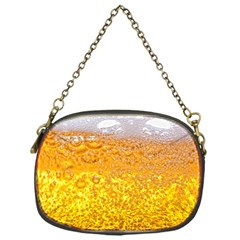 Texture Pattern Macro Glass Of Beer Foam White Yellow Bubble Chain Purse (one Side) by Semog4