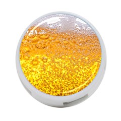 Texture Pattern Macro Glass Of Beer Foam White Yellow Bubble 4-port Usb Hub (two Sides) by Semog4