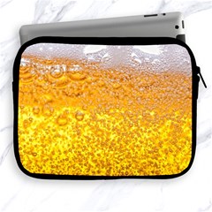 Texture Pattern Macro Glass Of Beer Foam White Yellow Bubble Apple Ipad 2/3/4 Zipper Cases by Semog4