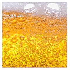 Texture Pattern Macro Glass Of Beer Foam White Yellow Bubble Square Satin Scarf (36  X 36 ) by Semog4