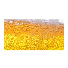 Texture Pattern Macro Glass Of Beer Foam White Yellow Bubble Satin Wrap 35  X 70  by Semog4