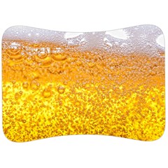 Texture Pattern Macro Glass Of Beer Foam White Yellow Bubble Velour Seat Head Rest Cushion by Semog4