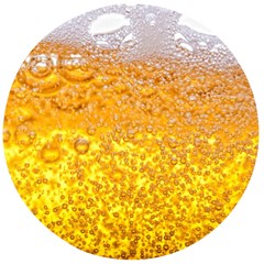 Texture Pattern Macro Glass Of Beer Foam White Yellow Bubble Wooden Bottle Opener (round) by Semog4