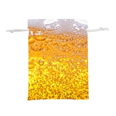 Texture Pattern Macro Glass Of Beer Foam White Yellow Bubble Lightweight Drawstring Pouch (l) by Semog4