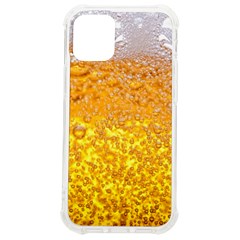 Texture Pattern Macro Glass Of Beer Foam White Yellow Bubble Iphone 12 Mini Tpu Uv Print Case	