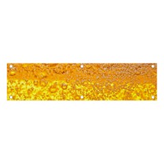 Texture Pattern Macro Glass Of Beer Foam White Yellow Bubble Banner And Sign 4  X 1  by Semog4