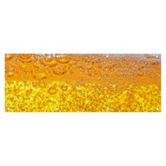 Texture Pattern Macro Glass Of Beer Foam White Yellow Bubble Banner And Sign 8  X 3  by Semog4