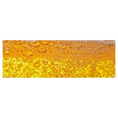 Texture Pattern Macro Glass Of Beer Foam White Yellow Bubble Banner And Sign 12  X 4  by Semog4