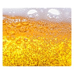 Texture Pattern Macro Glass Of Beer Foam White Yellow Bubble Premium Plush Fleece Blanket (small)