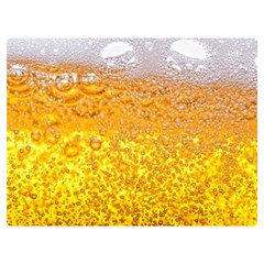 Texture Pattern Macro Glass Of Beer Foam White Yellow Bubble Premium Plush Fleece Blanket (extra Small)