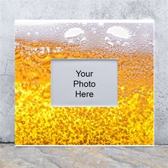 Texture Pattern Macro Glass Of Beer Foam White Yellow Bubble White Wall Photo Frame 5  X 7  by Semog4