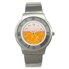 Beer Texture Drinks Texture Stainless Steel Watch by Semog4