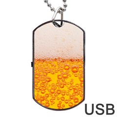 Beer Texture Drinks Texture Dog Tag Usb Flash (one Side) by Semog4