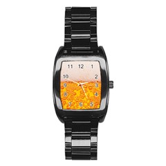 Beer Texture Drinks Texture Stainless Steel Barrel Watch by Semog4