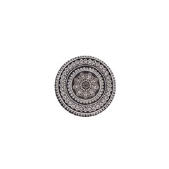 Mandala Circles Drawing Pattern 1  Mini Buttons by Semog4