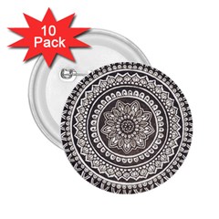 Mandala Circles Drawing Pattern 2 25  Buttons (10 Pack)  by Semog4