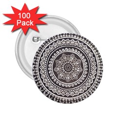 Mandala Circles Drawing Pattern 2 25  Buttons (100 Pack)  by Semog4